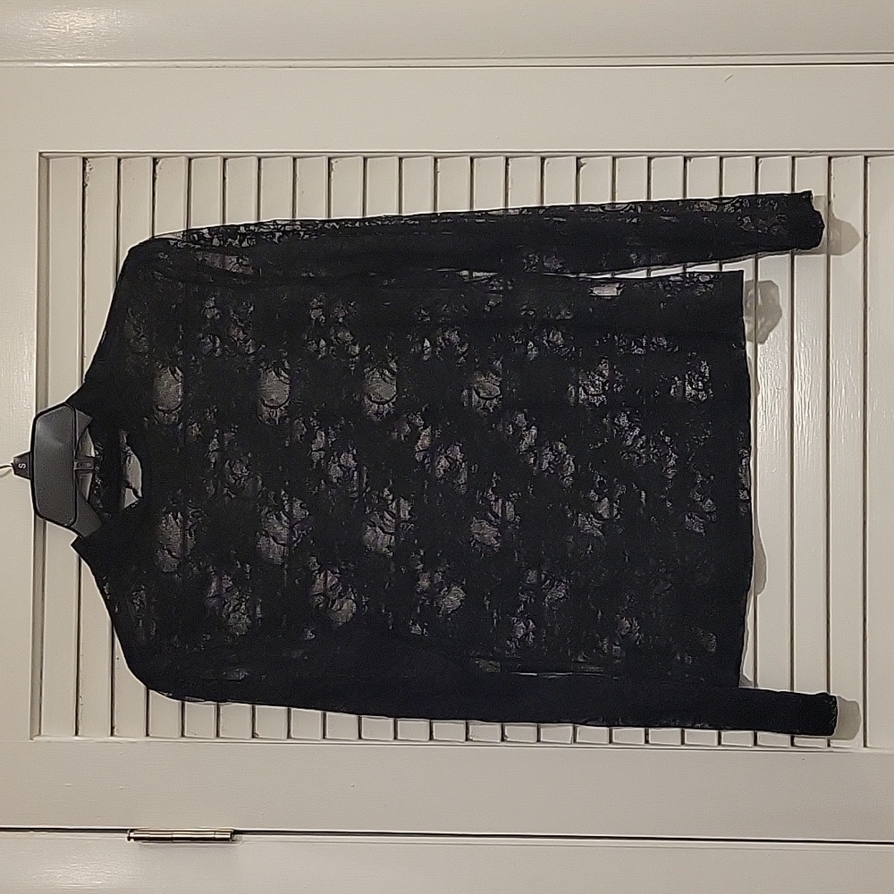 NWOT Shein Curve long sleeve lace mock turtle neck sz 1X